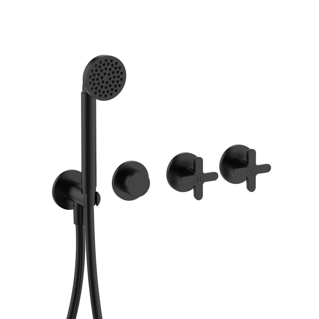 Fantini Icona Classic – Μπαταρία Λουτρού – Matt Black (5313R017B4400R017A)