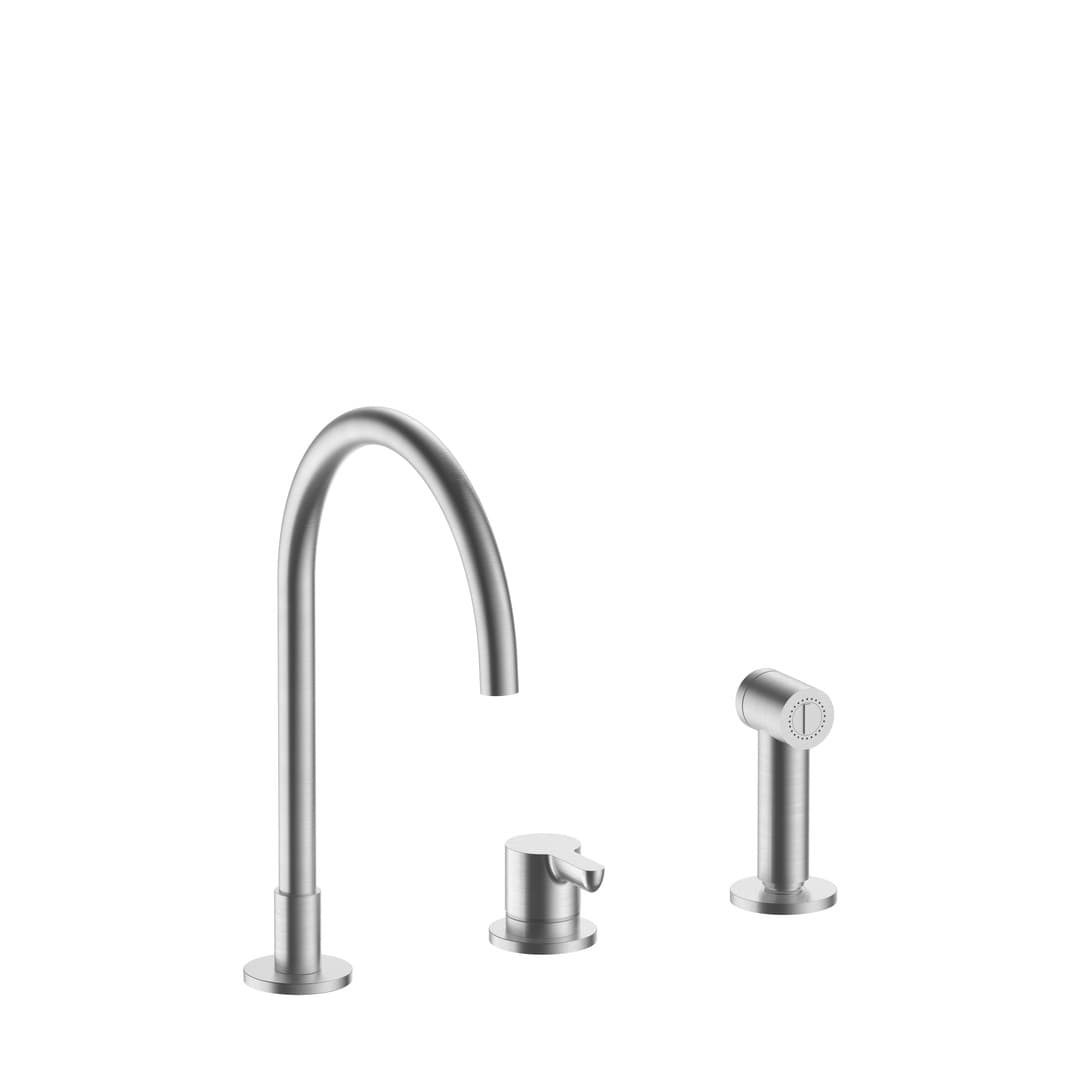 Fantini Icona Classic – Μπαταρία Κουζίνας – Brushed Steel Look PVD (5392R551)