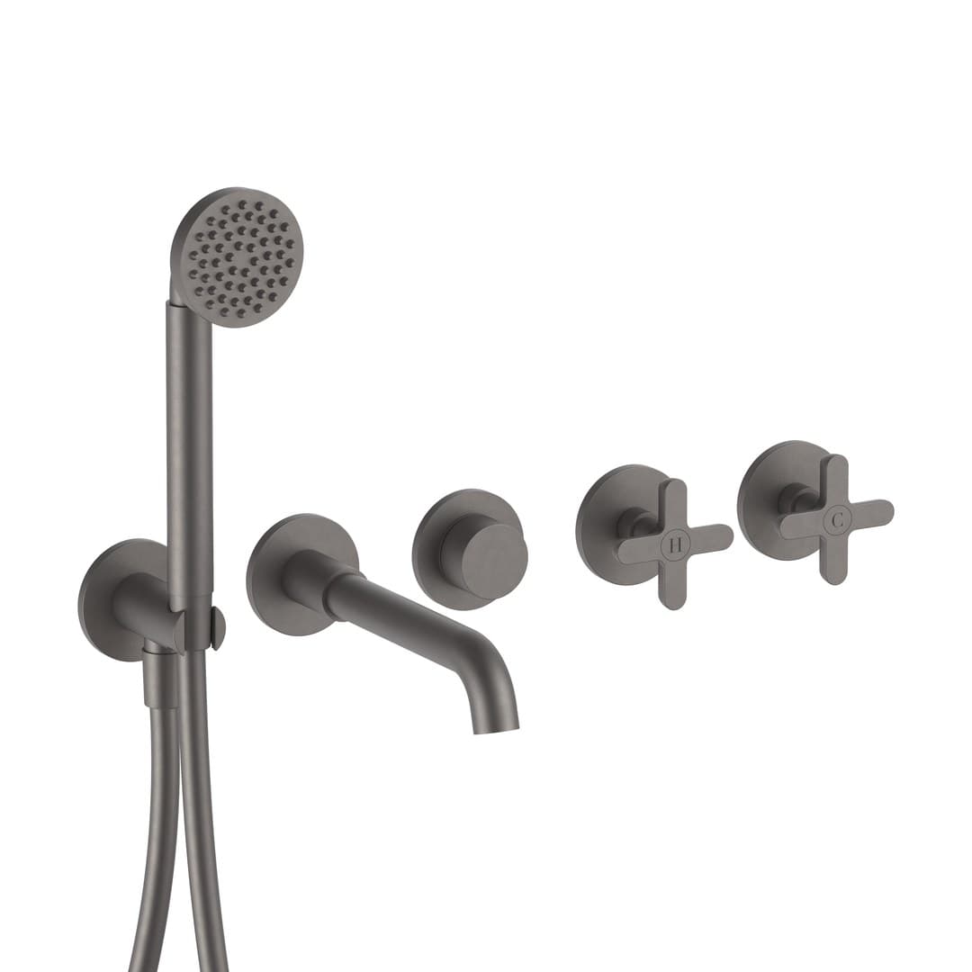 Fantini Icona Classic – Μπαταρία Λουτρού – Matt Gun Metal PVD (53P5R019B4400R019A)