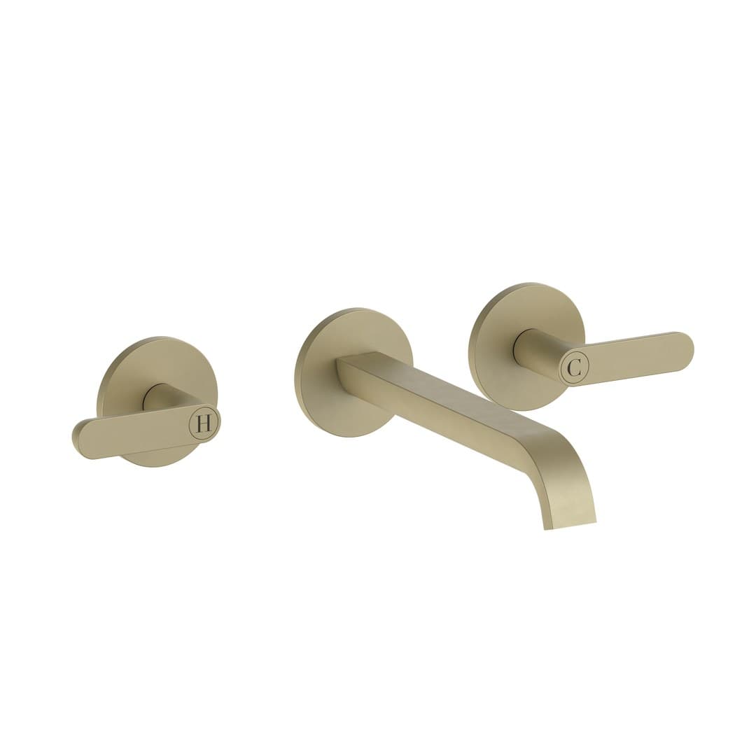 Fantini Icona Deco – Μπαταρία Νιπτήρα – Matt British Gold PVD (53P6R113B4400R010A)