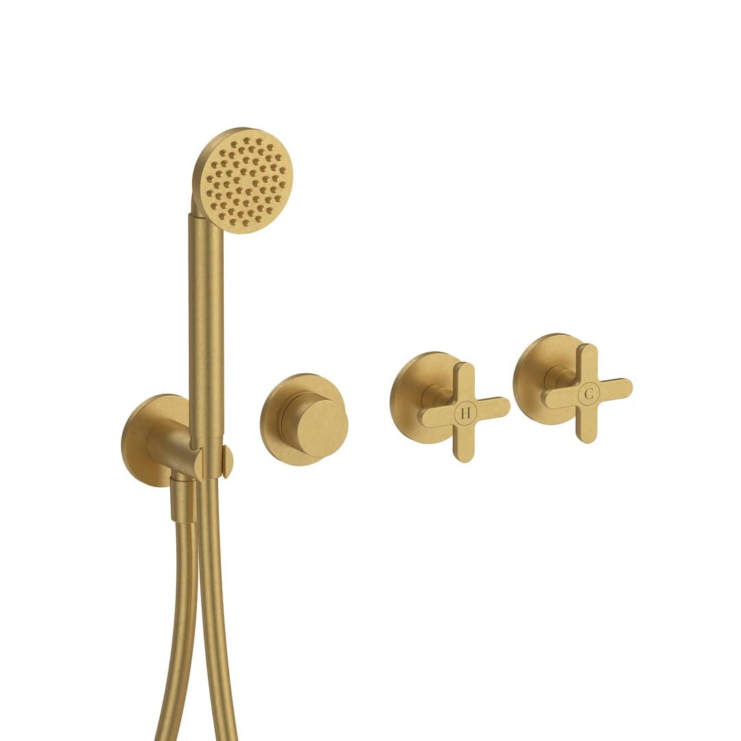 Fantini Icona Classic – Μπαταρία Λουτρού – Pure Brass PVD (53Q7R017B4400R017A)