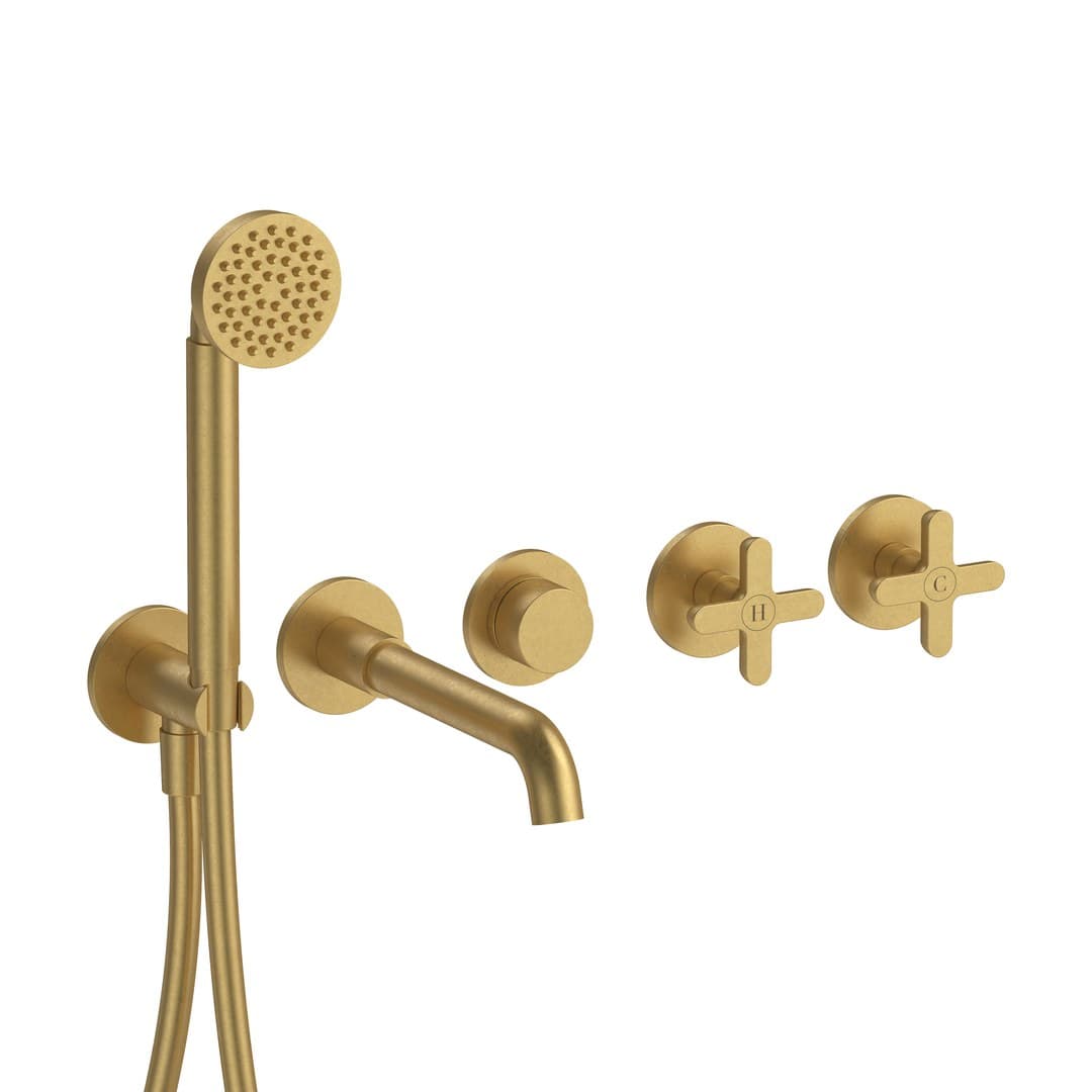 Fantini Icona Classic – Μπαταρία Λουτρού – Pure Brass PVD (53Q7R019B4400R019A)