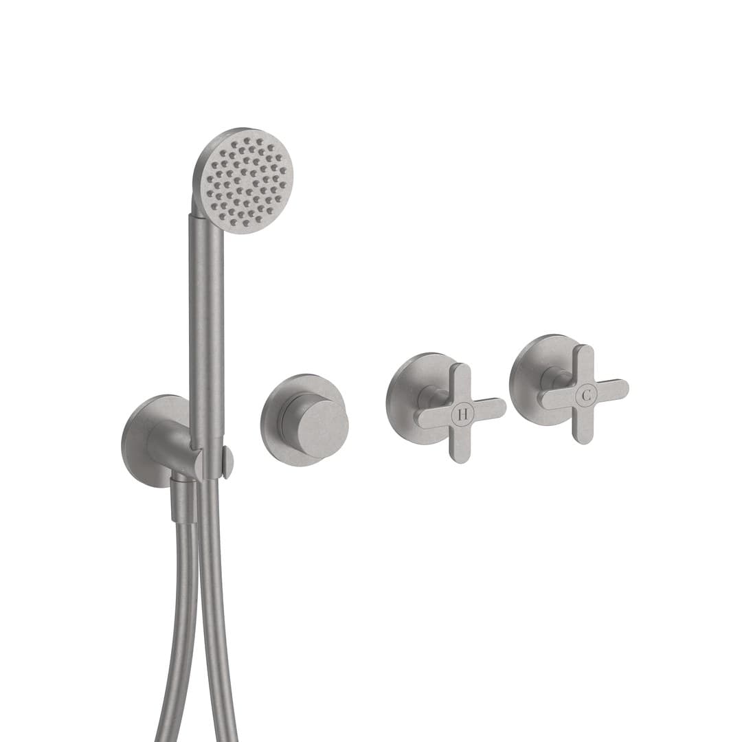 Fantini Icona Classic – Μπαταρία Λουτρού – Raw Metal PVD (53Q8R017B4400R017A)
