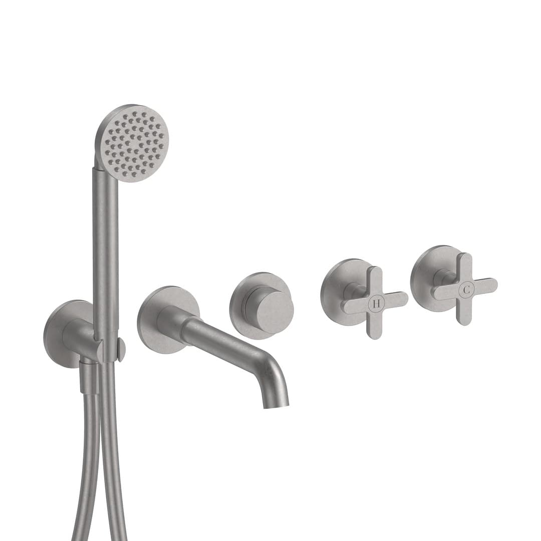 Fantini Icona Classic – Μπαταρία Λουτρού – Raw Metal PVD (53Q8R019B4400R019A)