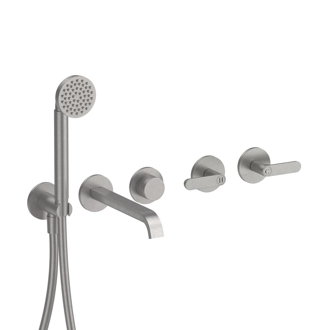 Fantini Icona Deco – Μπαταρία Λουτρού – Raw Metal PVD (53Q8R119B4400R119A)