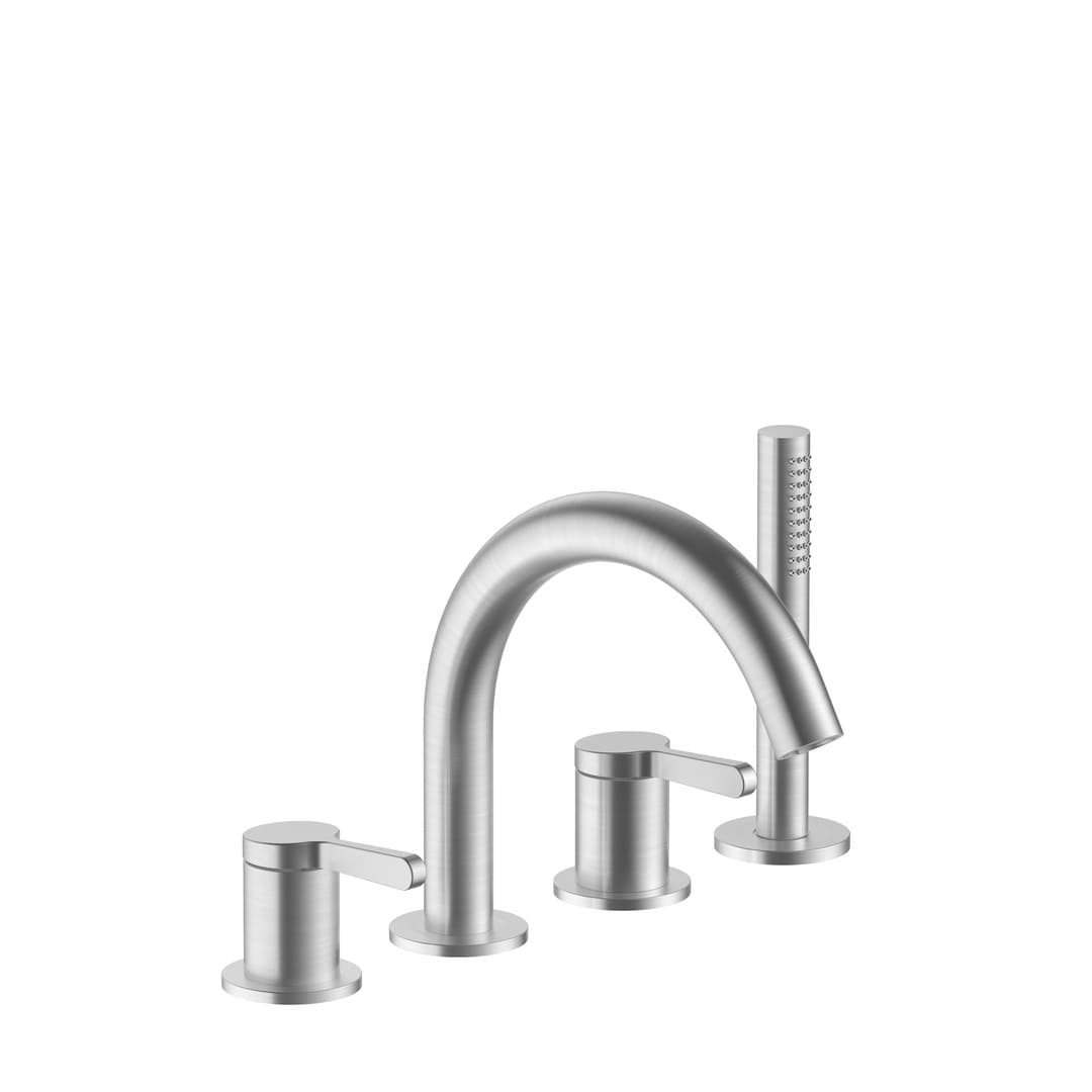 Fantini Torino – Μπαταρία Λουτρού Πάγκου – Brushed Steel Look PVD (5892L965)
