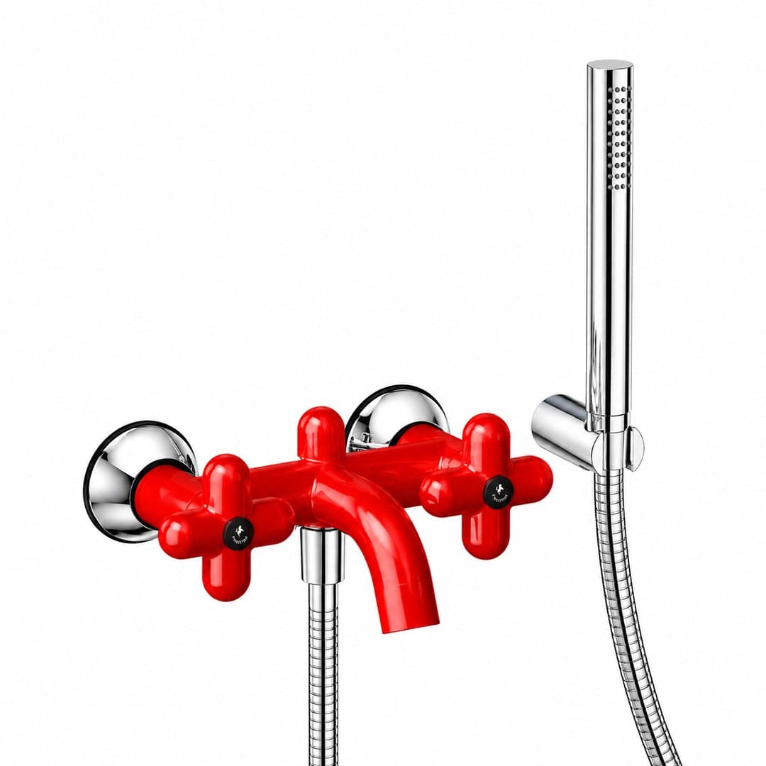 Fantini I Balocchi – Μπαταρία Λουτρού Τοίχου – Red - Chrome (6006051602)