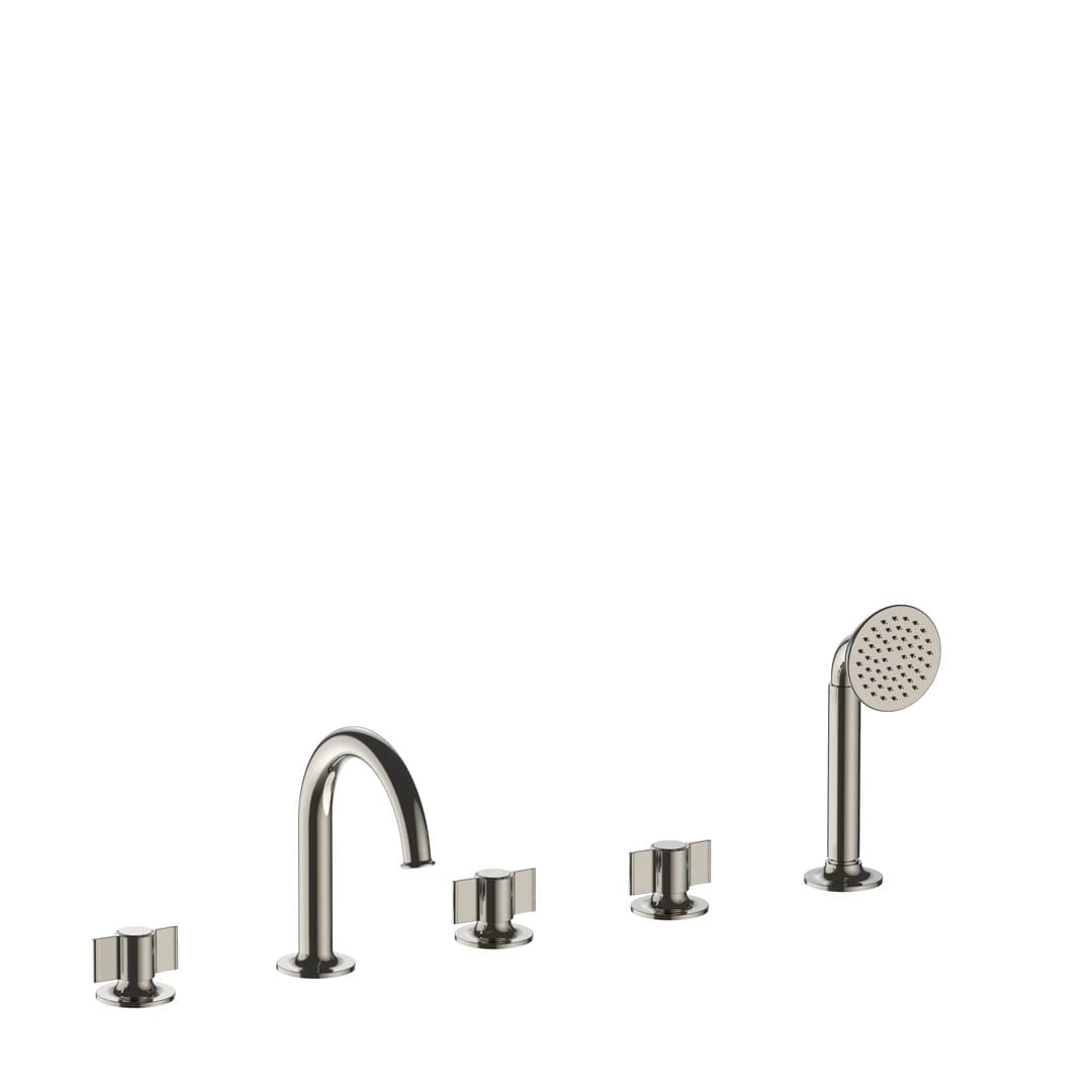 Fantini Flora – Μπαταρία Λουτρού Πάγκου – Polished Nickel PVD (7695J465)