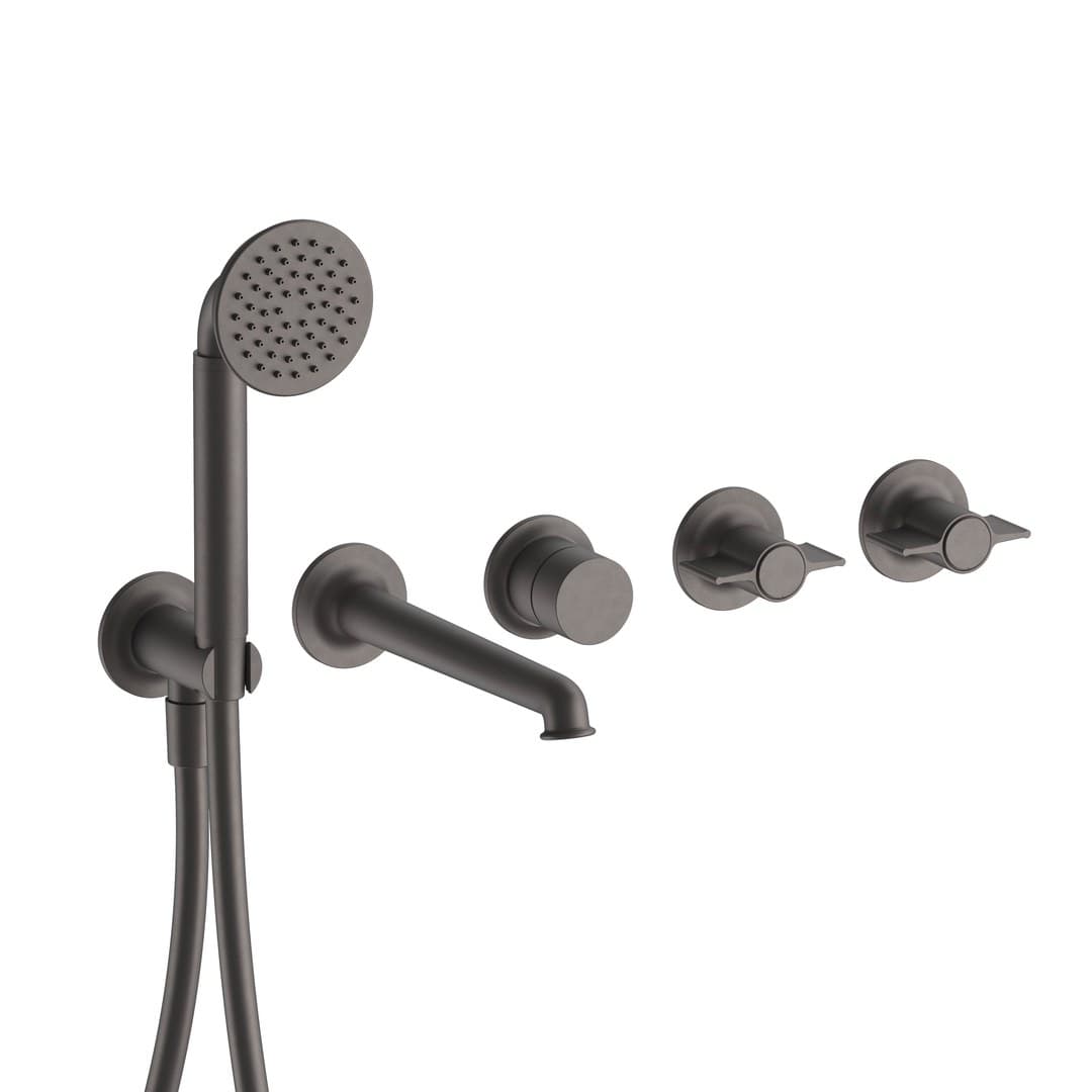 Fantini Flora – Trim Εντοιχισμού Λουτρού – Matt Gun Metal PVD (76P5J419B)