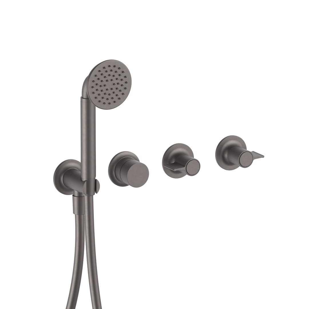 Fantini Flora – Trim Εντοιχισμού Λουτρού – Matt Gun Metal PVD (76P5J517B)