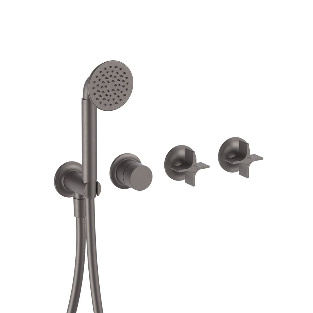 Fantini Flora – Trim Εντοιχισμού Λουτρού – Matt Gun Metal PVD (76P5J617B)
