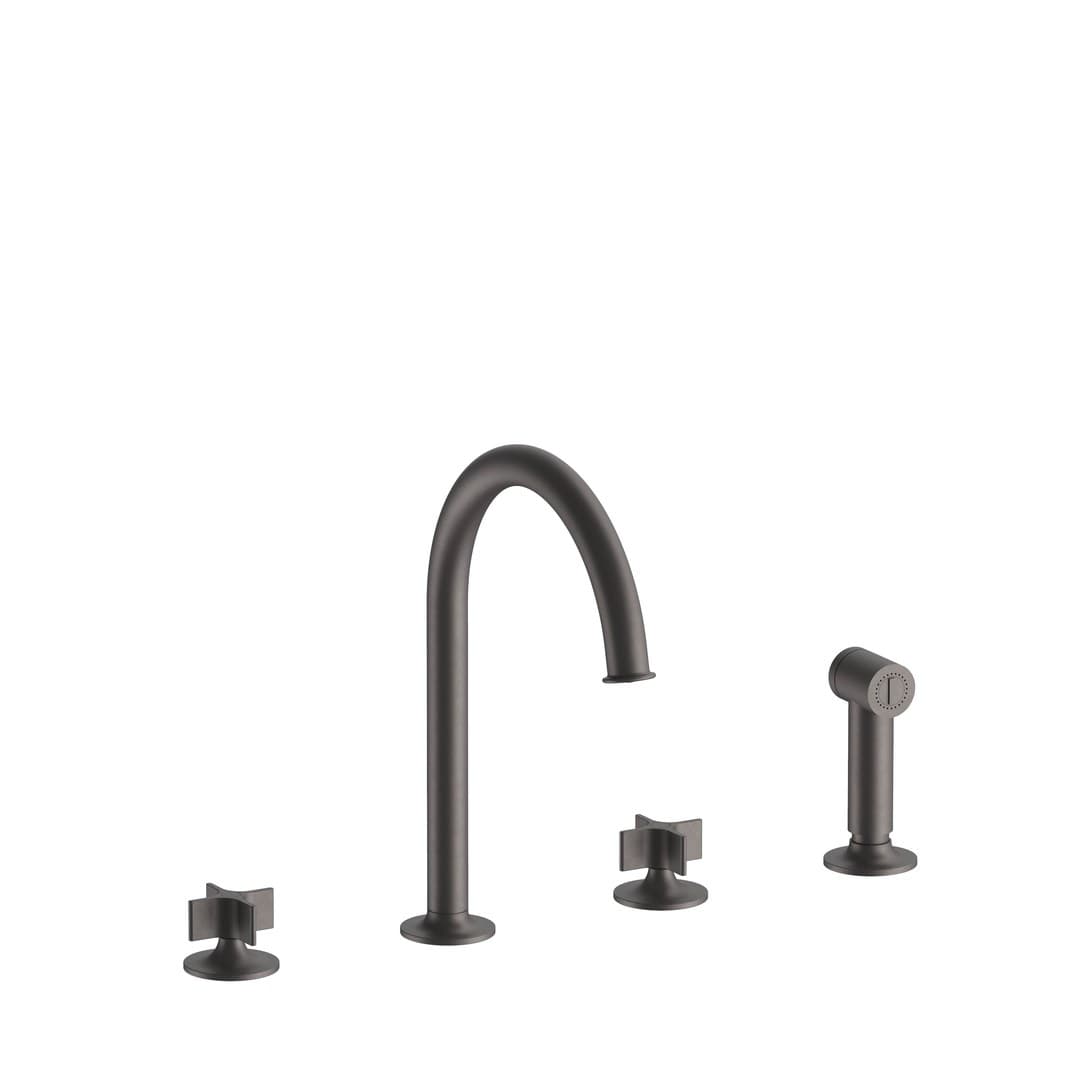 Fantini Flora – Μπαταρία Κουζίνας – Matt Gun Metal PVD (76P5J651)