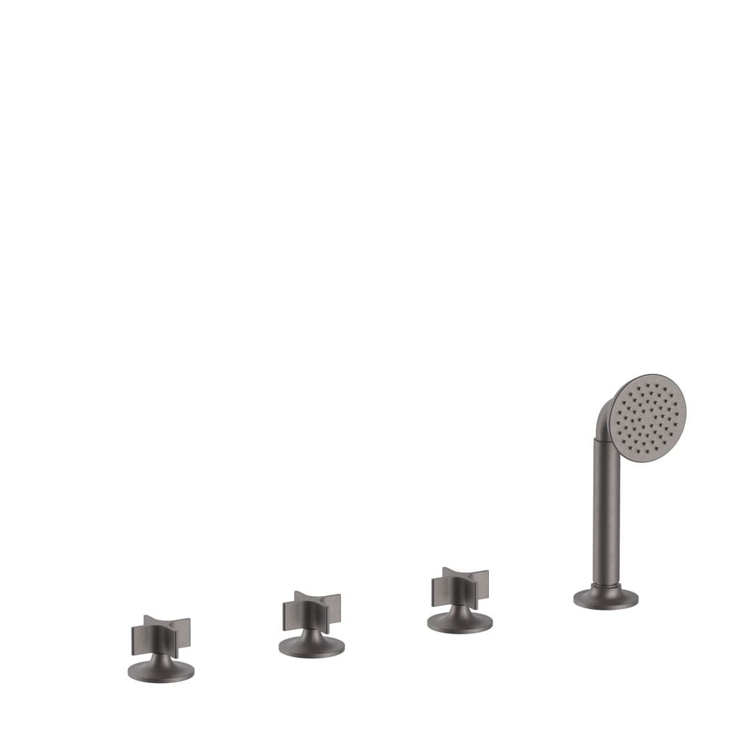 Fantini Flora – Μπαταρία Λουτρού Πάγκου – Matt Gun Metal PVD (76P5J667)