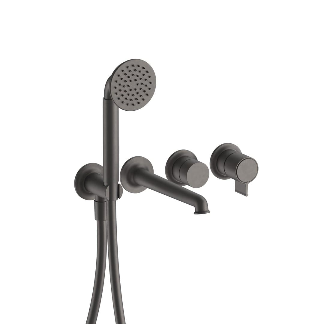 Fantini Flora – Trim Εντοιχισμού Λουτρού – Matt Gun Metal PVD (76P5J720B)