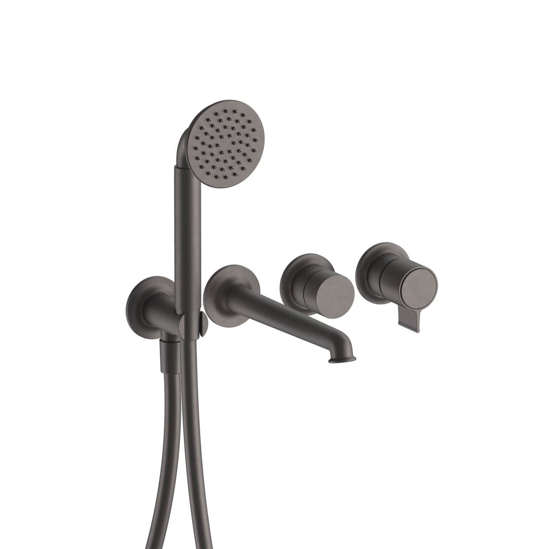 Fantini Flora – Trim Εντοιχισμού Λουτρού – Matt Gun Metal PVD (76P5J721B)