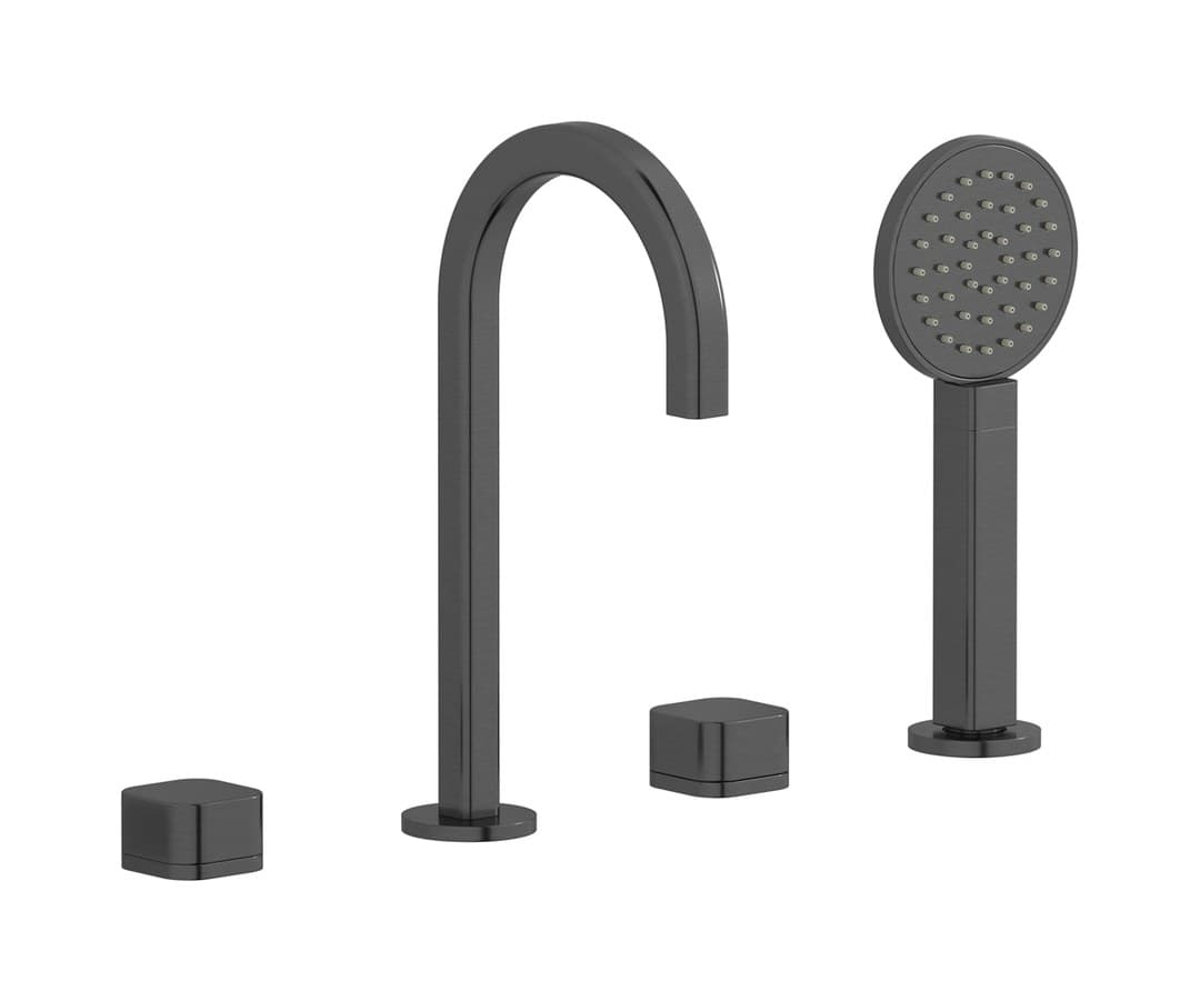 IB Rubinetterie Elio – Μπαταρία Λουτρού Πάγκου – Brushed Black Chrome (EO396CS)