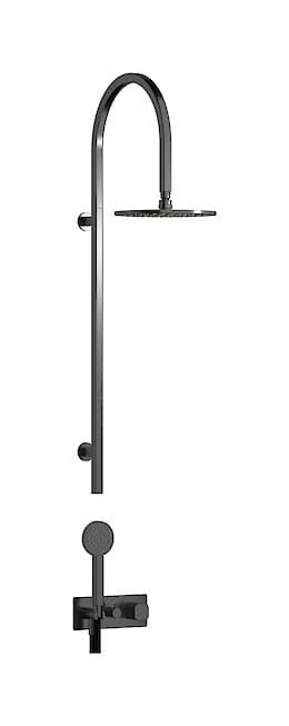 IB Rubinetterie – Στήλη Ντους – Brushed Black Chrome (EO800CS)