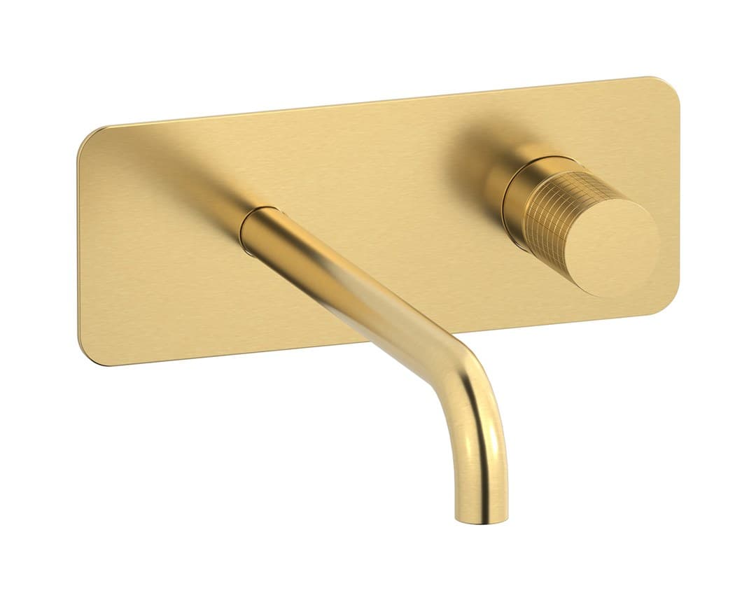 IB Rubinetterie Gatsby – Μπαταρία Νιπτήρα Τοίχου – Brushed Gold (GA507OS)