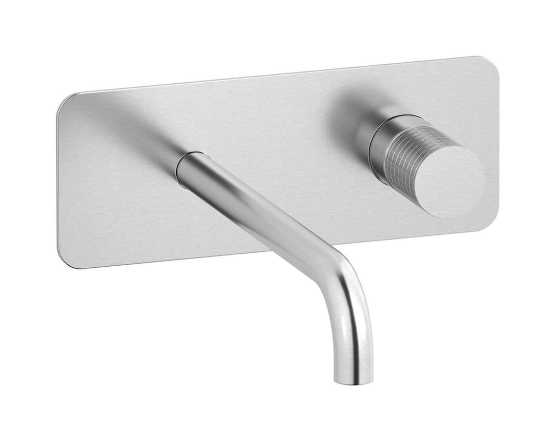 IB Rubinetterie Gatsby – Μπαταρία Νιπτήρα Τοίχου – Brushed Nickel (GA507SS)