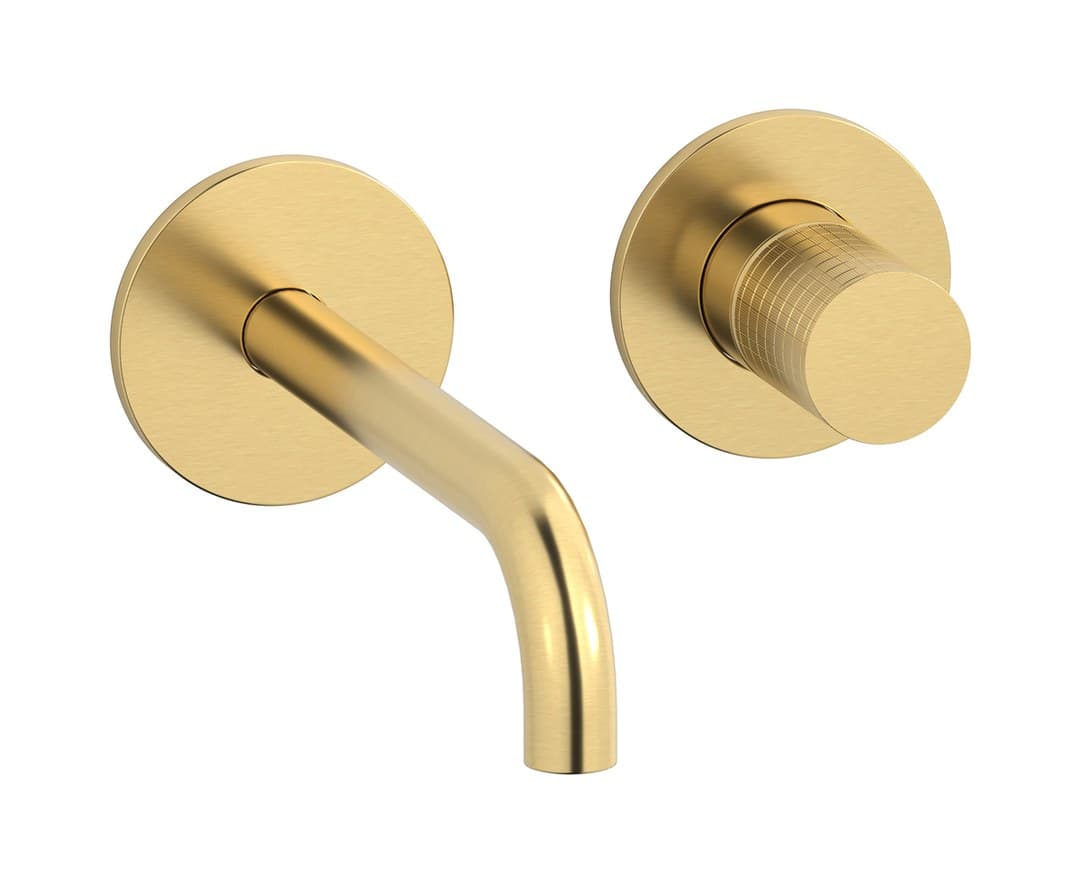 IB Rubinetterie Gatsby – Μπαταρία Νιπτήρα Τοίχου – Brushed Gold (GA516OS)