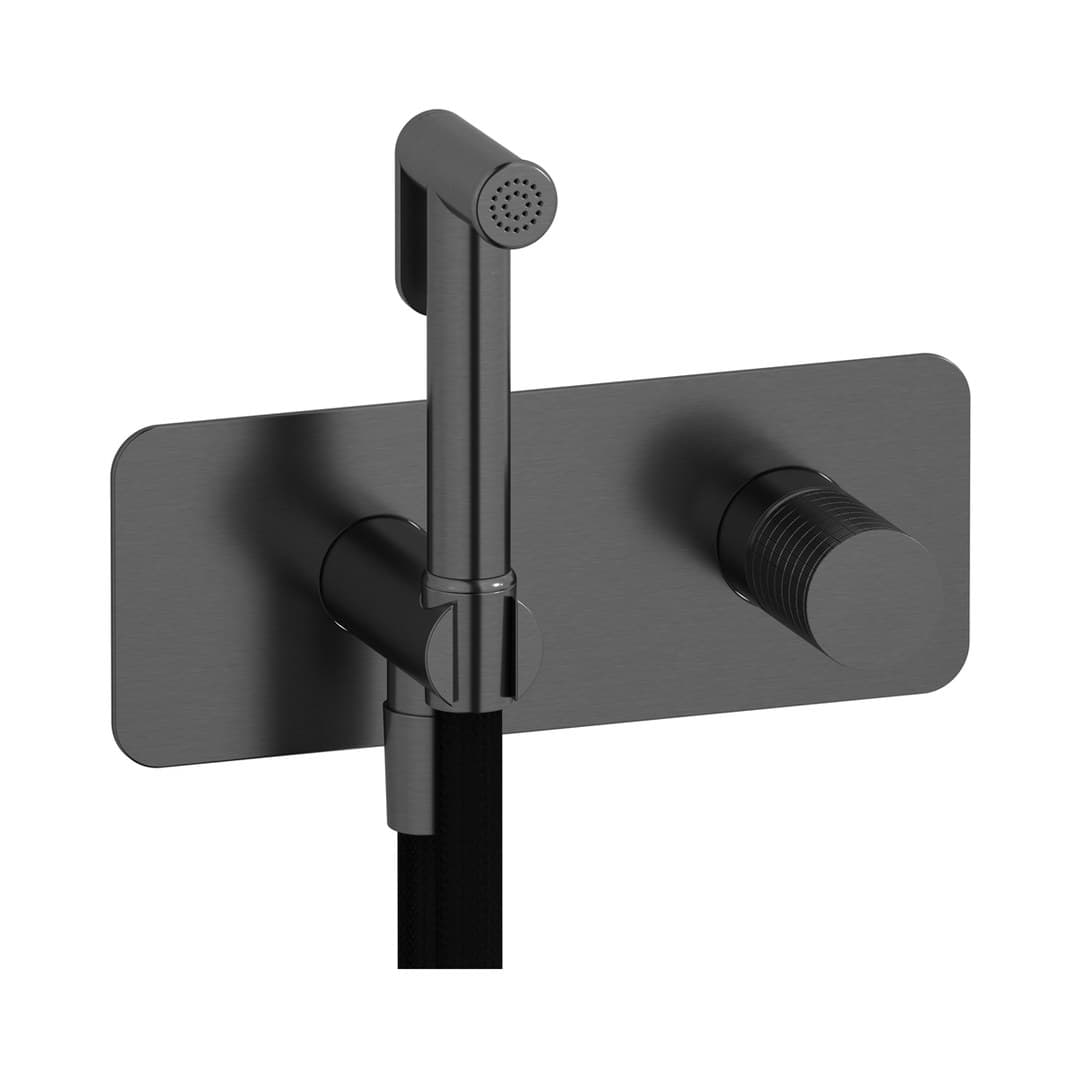 IB Rubinetterie Gatsby – Ντουζάκι Μπιντέ – Brushed Black Chrome (GA576CS)