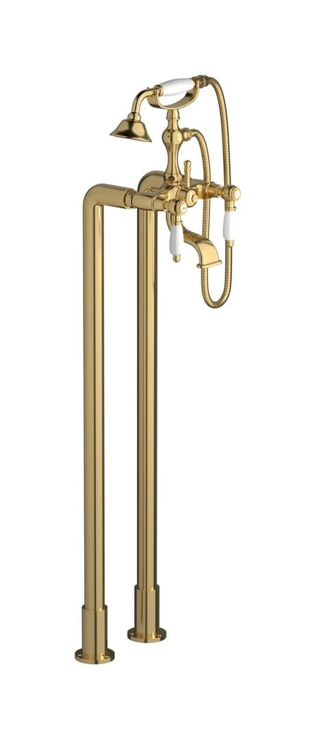 IB Rubinetterie Hermes – Μπαταρία Λουτρού Δαπέδου – Brushed Gold (HL700OS)