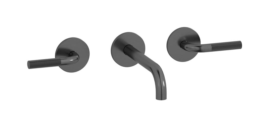 IB Rubinetterie Industria – Μπαταρία Νιπτήρα Τοίχου – Brushed Black Chrome (ID306CS)