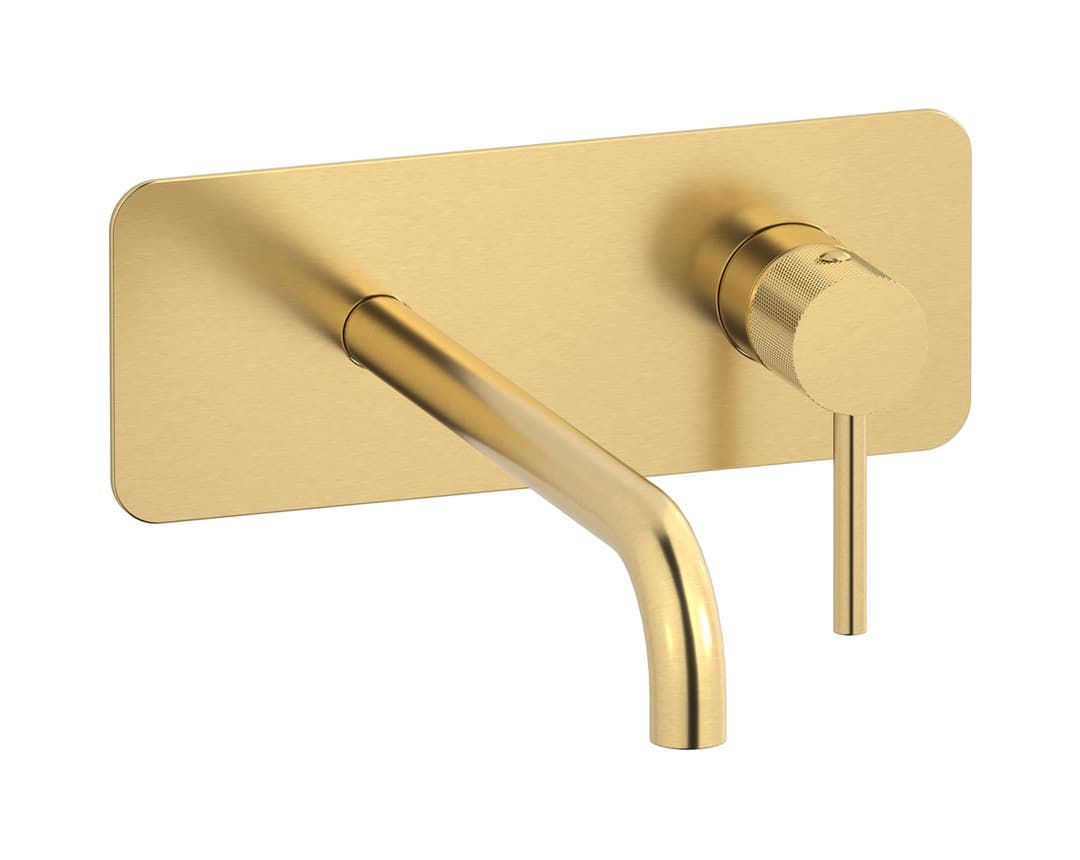 IB Rubinetterie Industria – Μπαταρία Νιπτήρα Τοίχου – Brushed Gold (ID507OS)