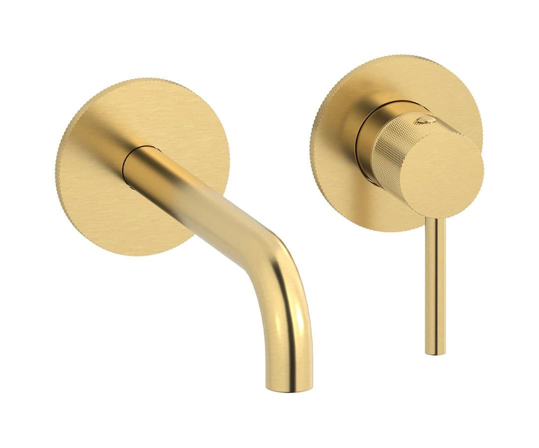 IB Rubinetterie Industria – Μπαταρία Νιπτήρα Τοίχου – Brushed Gold (ID516OS)