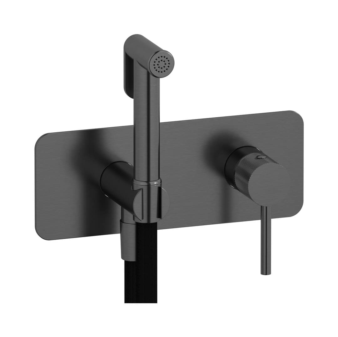 IB Rubinetterie Industria – Ντουζάκι Μπιντέ – Brushed Black Chrome (ID576CS)