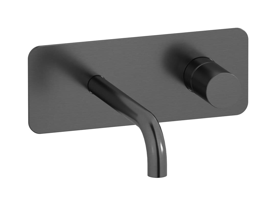 IB Rubinetterie Brera – Μπαταρία Νιπτήρα Τοίχου – Brushed Black Chrome (RR506CS)