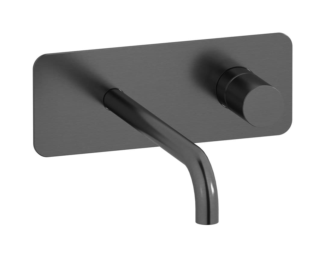 IB Rubinetterie Brera – Μπαταρία Νιπτήρα Τοίχου – Brushed Black Chrome (RR507CS)