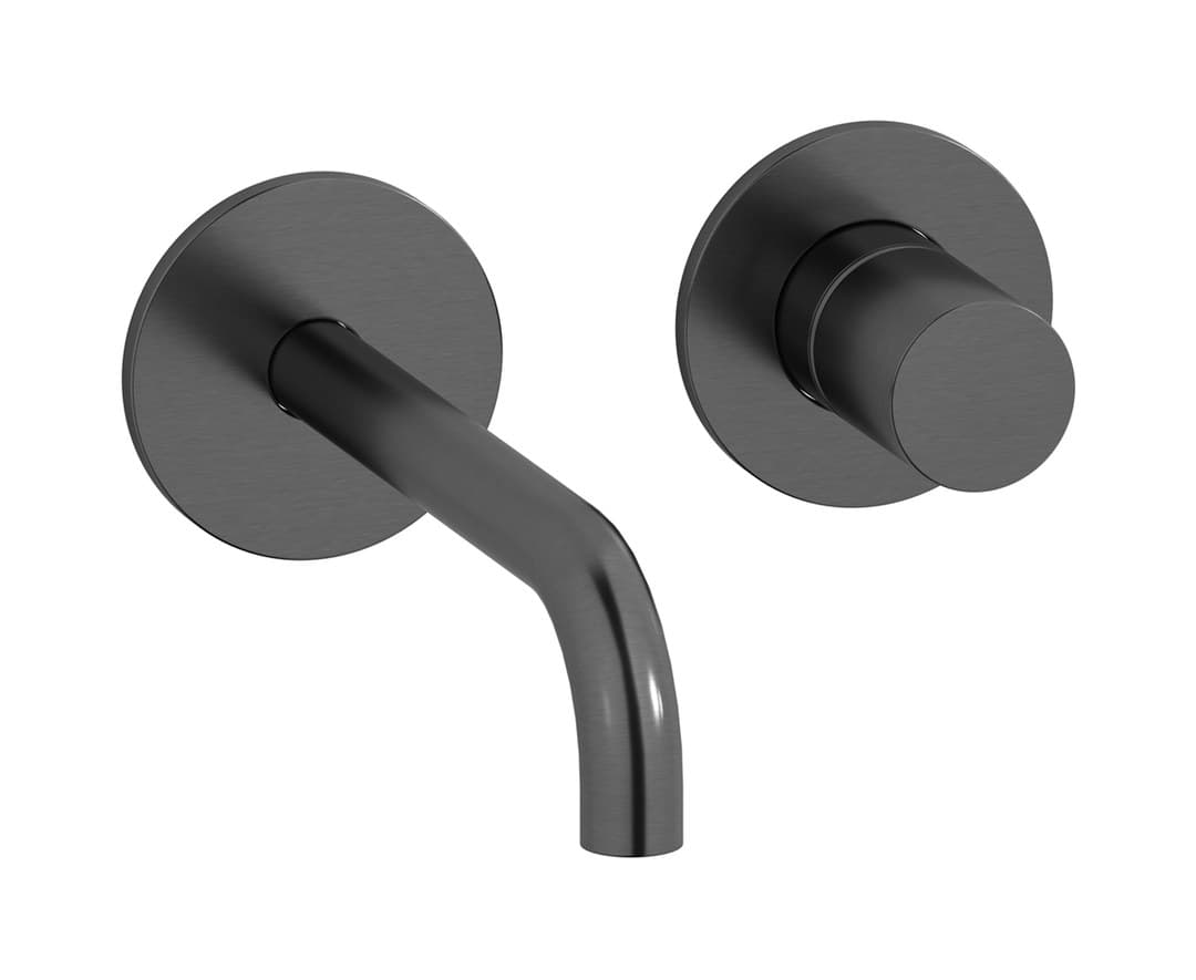IB Rubinetterie Brera – Μπαταρία Νιπτήρα Τοίχου – Brushed Black Chrome (RR516CS)