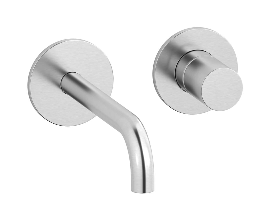 IB Rubinetterie Brera – Μπαταρία Νιπτήρα Τοίχου – Brushed Nickel (RR516SS)