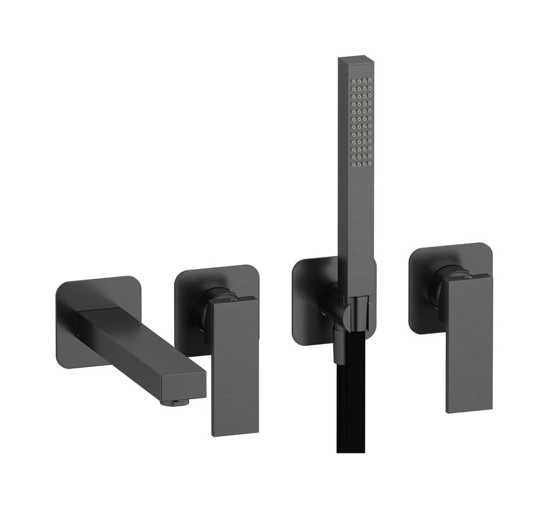 IB Rubinetterie Rubacuori – Trim Εντοιχισμού Λουτρού – Brushed Black Chrome (RU398CS)